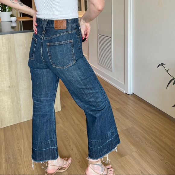 J.Crew Wide Leg Cropped Point Sur Denim MADE IN USA Sz: 26 - Picture 3 of 14